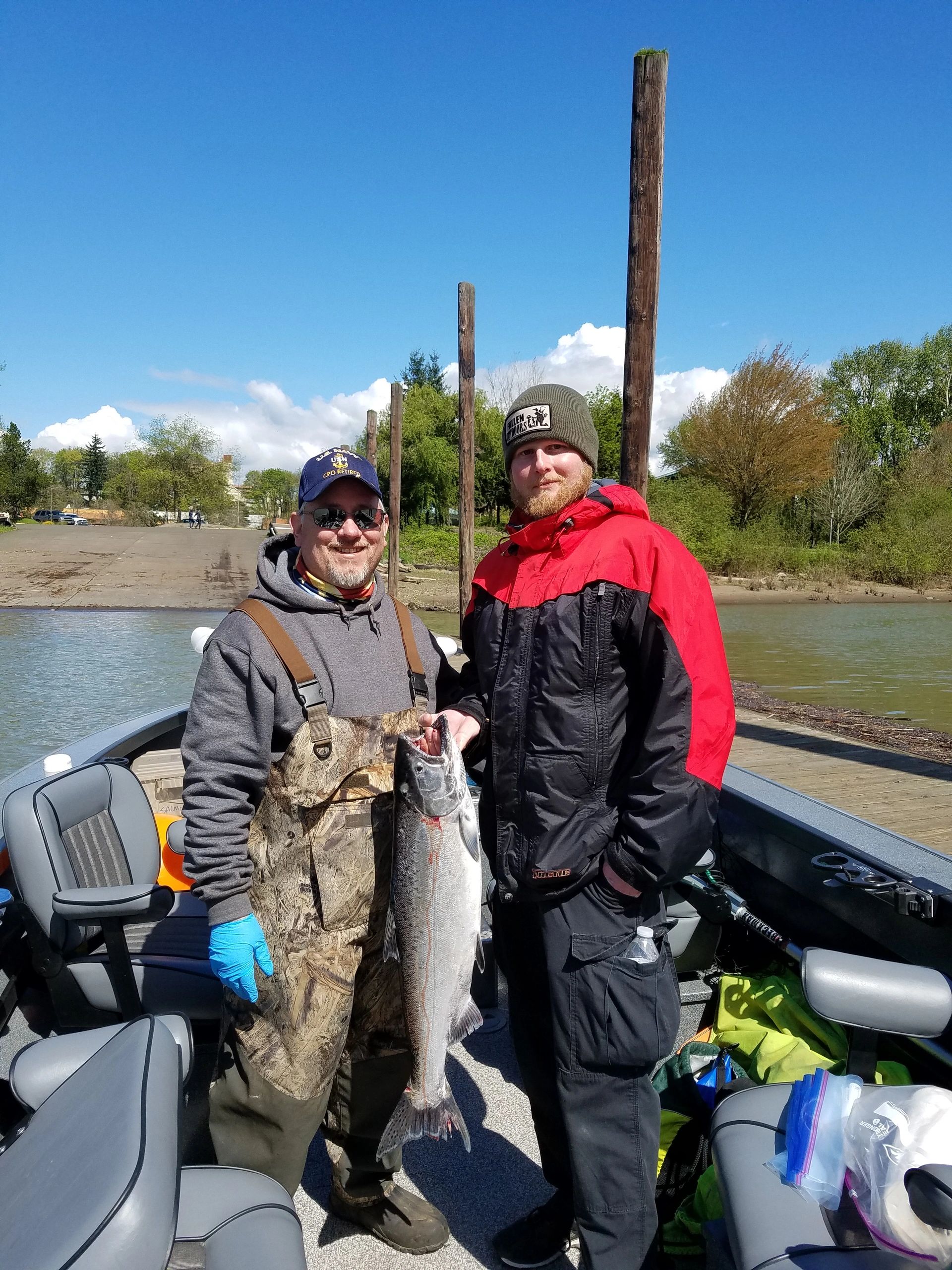Chinook salmon caught on the Columbia River with a guide